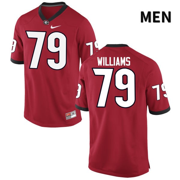 Georgia Bulldogs Men's Allen Williams #79 Red Stitched College UGA Football Jersey 23BL013UZ